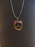 Frog wire wrapped necklace