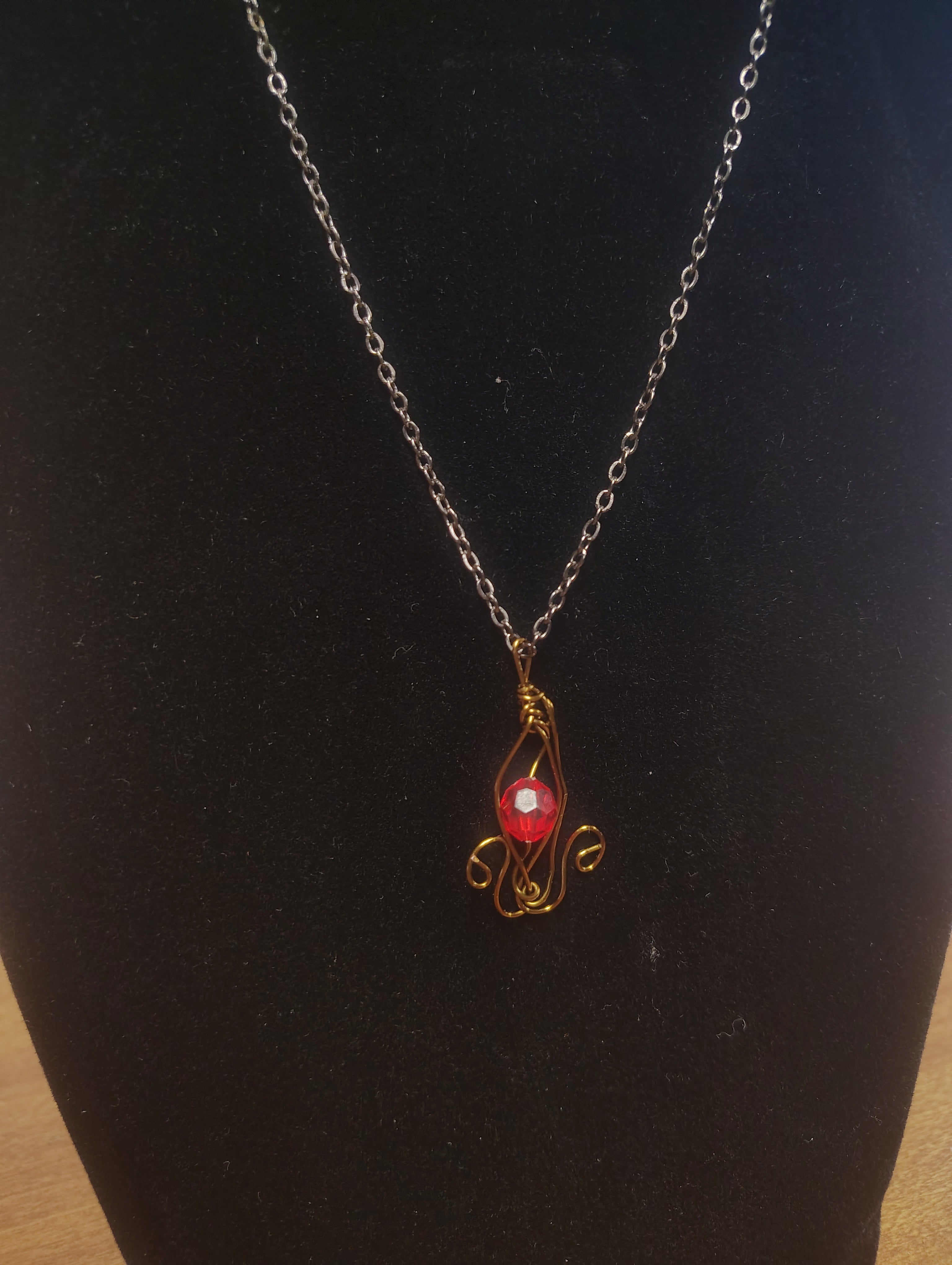 JI beaded wire necklace