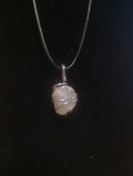 Wire wrapped crystal necklace