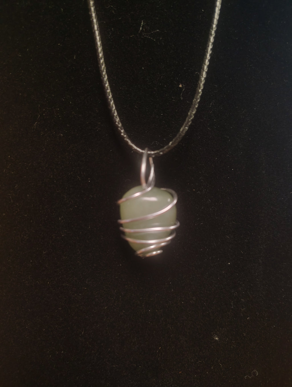 Wire wrapped crystal necklace