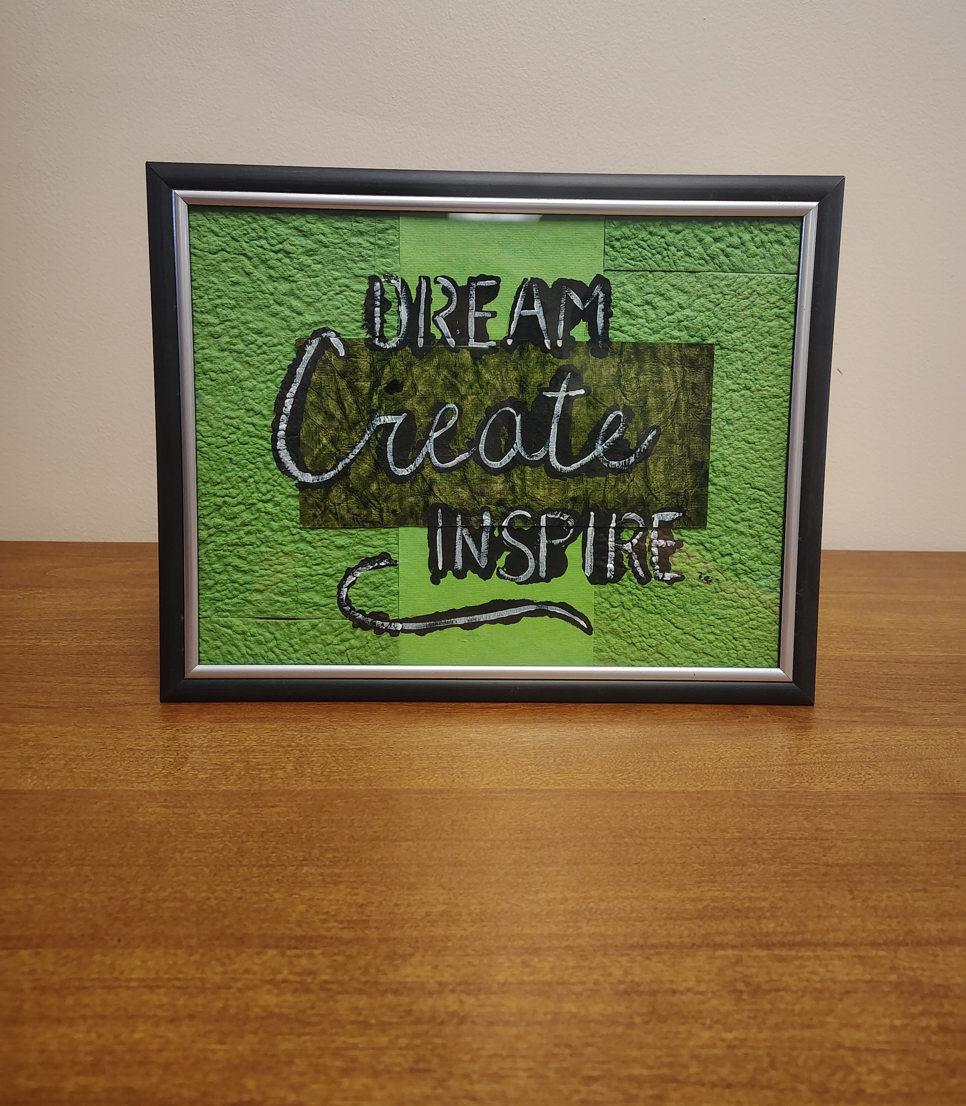 OJ Framed collage painting